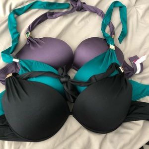 3 Victoria’s Secret bikini tops. 32DD